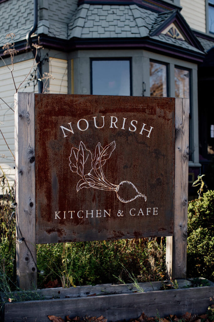 A sign outside a cafe in Victoria, BC.